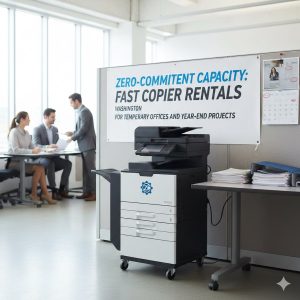 Read more about the article Zero-Commitment Capacity: Fast Copier Rentals in Washington for Temporary Offices and Year-End Projects
