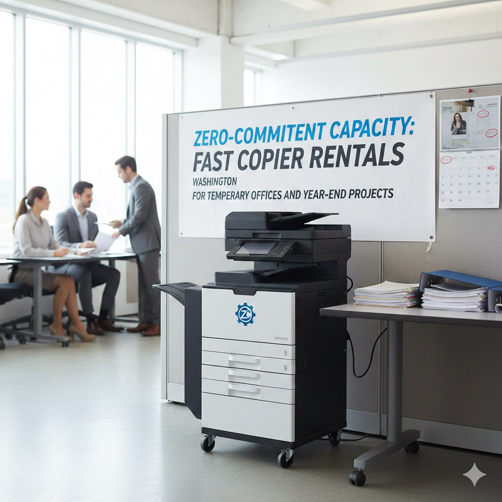 You are currently viewing Zero-Commitment Capacity: Fast Copier Rentals in Washington for Temporary Offices and Year-End Projects